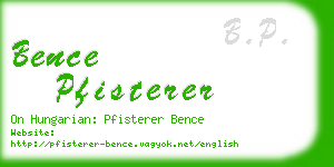 bence pfisterer business card